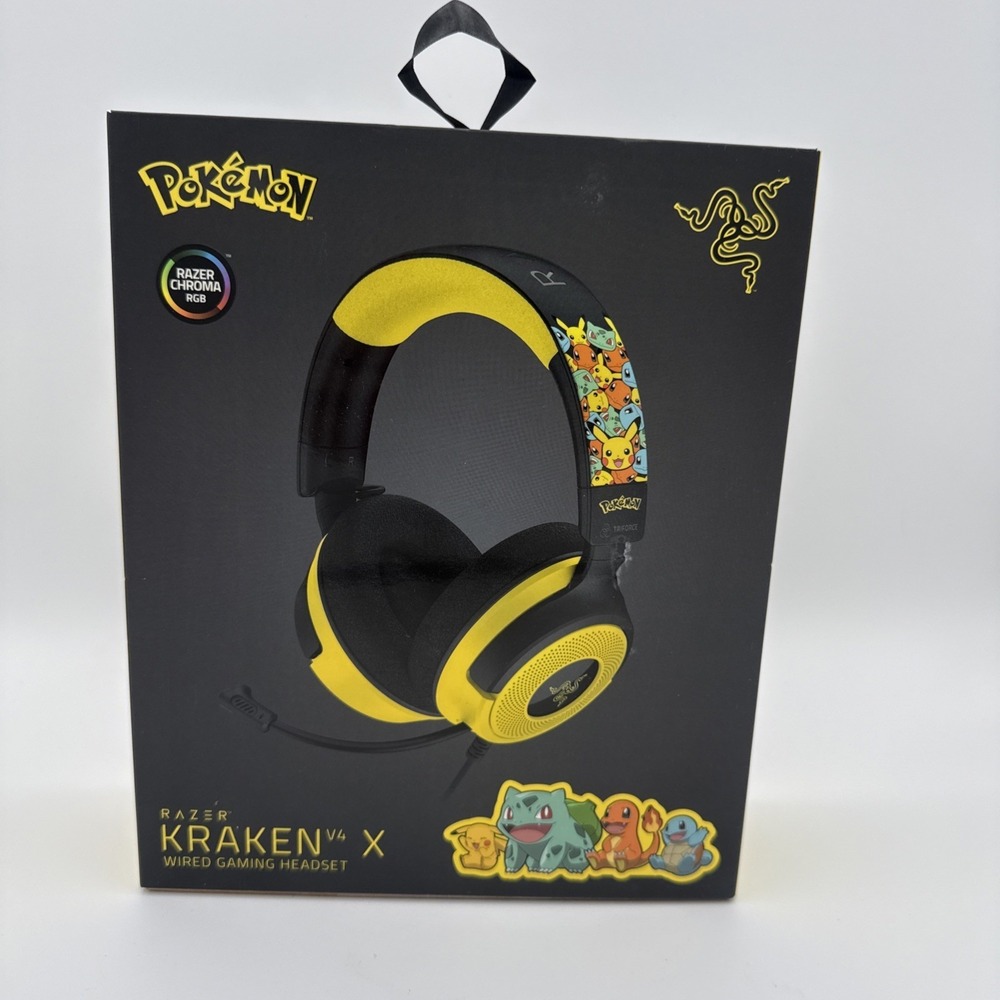 New Razer Kraken V4 X Wired Over-Ear Headphones Pokemon